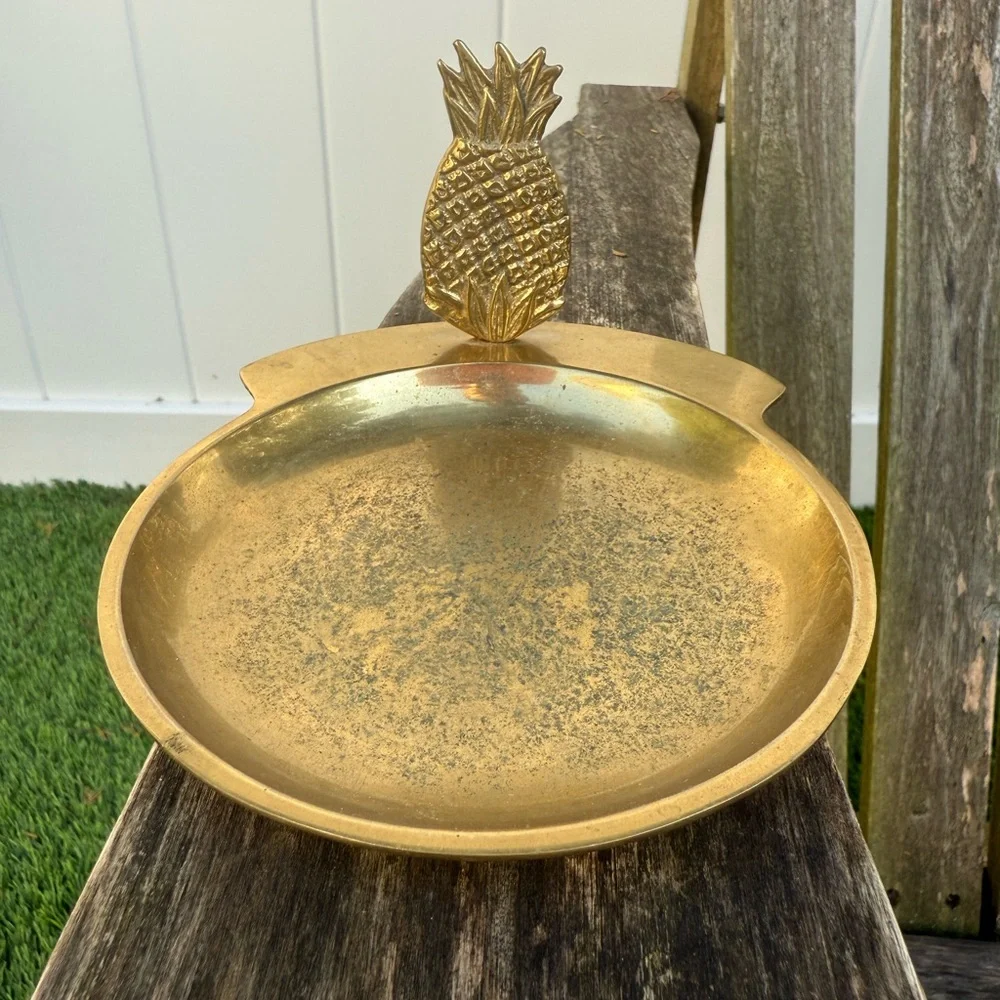Solid Brass Candy Bowl‎ Ring Jewelry Dish 5.5” Gold